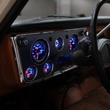 7 Color Series 85mm Diesel Cluster Dashboard Panel Gauge Package for 1967-1972 Chevrolet C-10 - Angled View