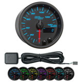Black 7 Color 3-3/8" 140 MPH In-Dash GPS Speedometer Gauge