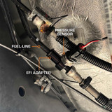 EFI Fuel Pressure Adapter Installed