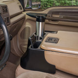 Super Duty Center Console Cup Holder Holds 2 Drinks and Smartphone