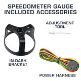 Included Accessories with 3-3/8" Speedometer Gauge