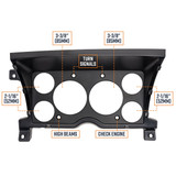 6 Gauge Cluster Dashboard Gauge Pod Compatible with 1992 GMC Sonoma GT Fits (2) 3-3/8" Speedometer & Tachometer Gauges and (4) 2-1/16" Gauges