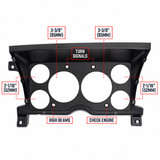 6 Gauge Cluster Dashboard Gauge Pod Compatible with 92 GMC Sonoma GT Fits (2) 3-3/8" Speedometer & Tachometer Gauges and (4) 2-1/16" Gauges