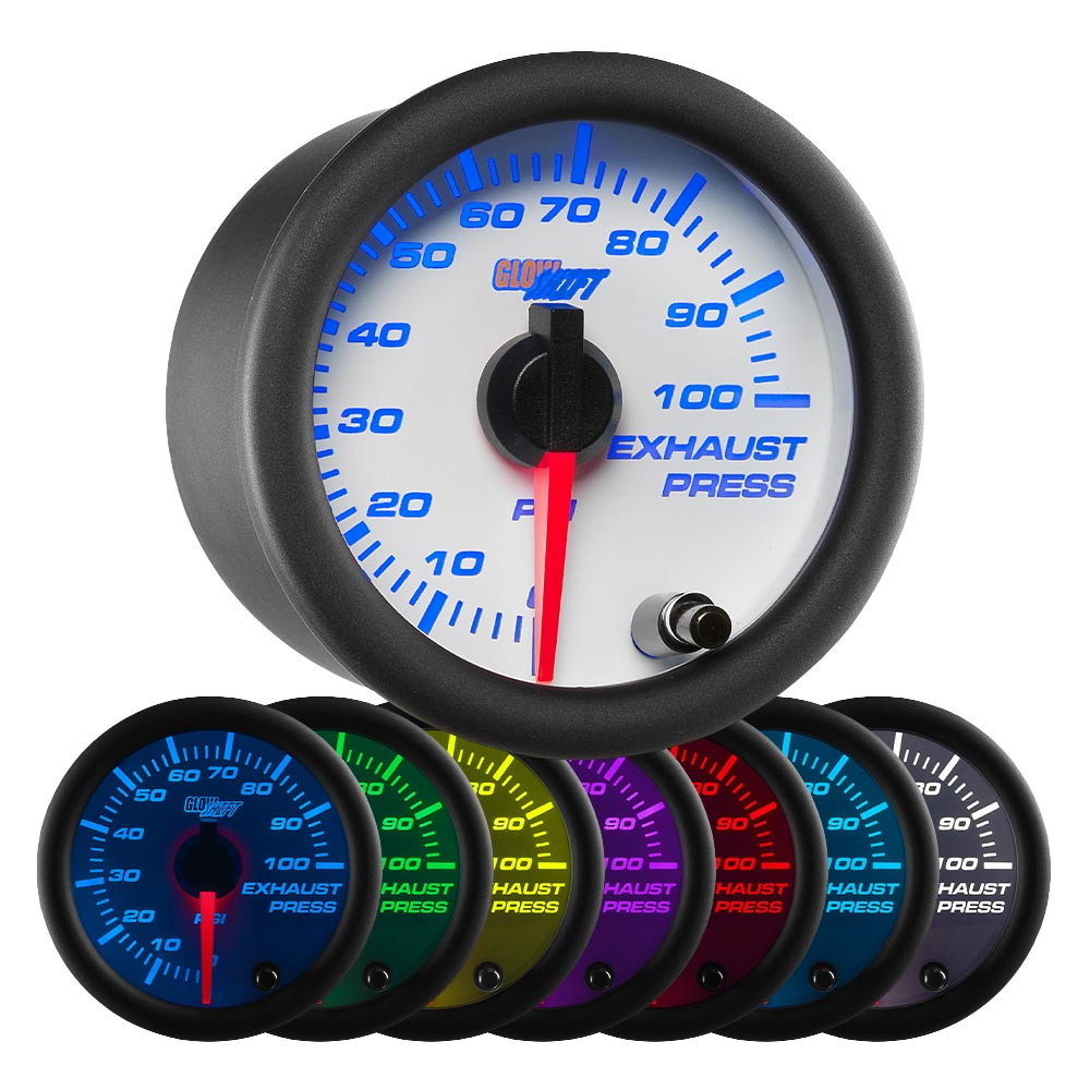 GlowShift Exhaust Pressure Gauges