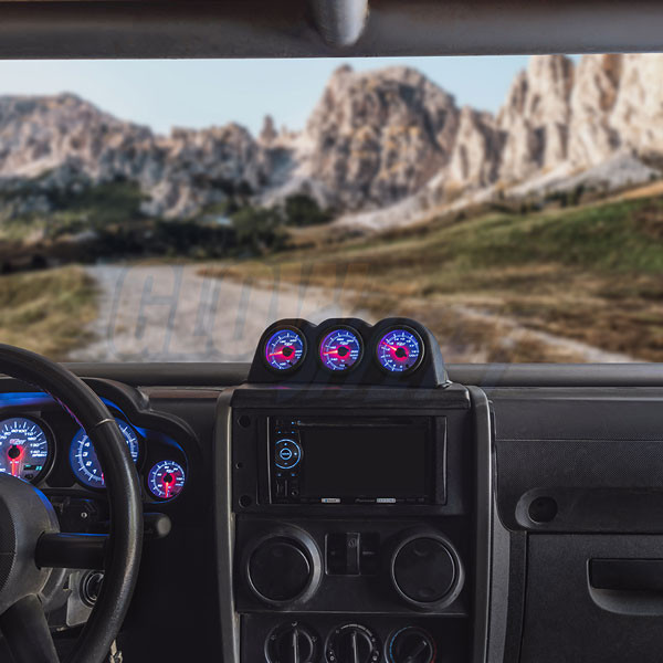 GlowShift Universal Triple Dash Gauge Pod for Cars and Trucks