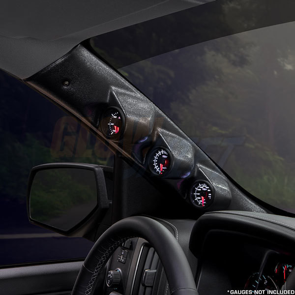 GlowShift Black Triple Pillar Pod for 20142019 GMC Sierra 6.6 Duramax