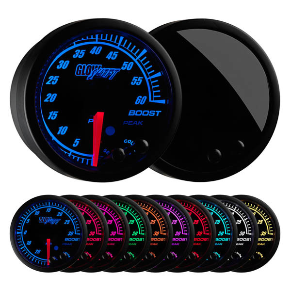 Elite 10 Color Electronic 60 PSI Boost Gauge