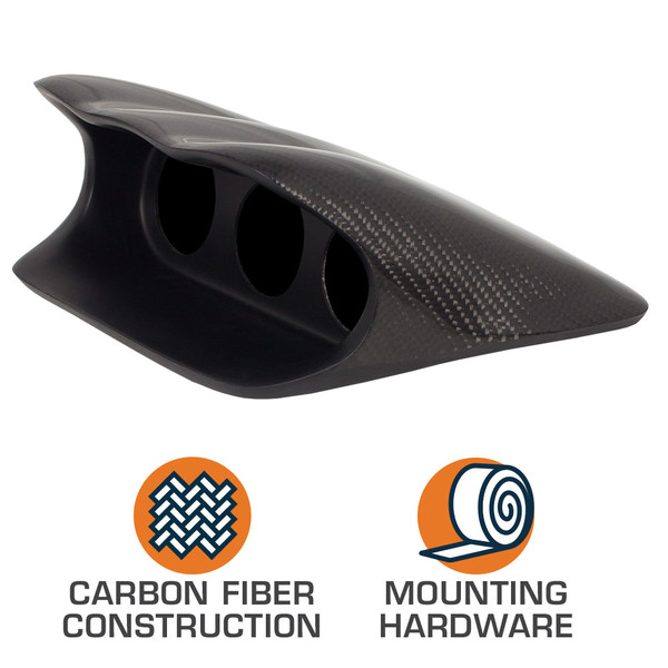 Carbon Fiber Triple Gauge Dashboard Pod for 2002-2007 Subaru Impreza WRX 