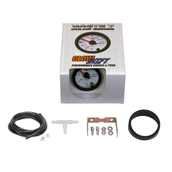 GlowShift White 7 Color 15 PSI Boost/Vacuum Gauge Unboxed
