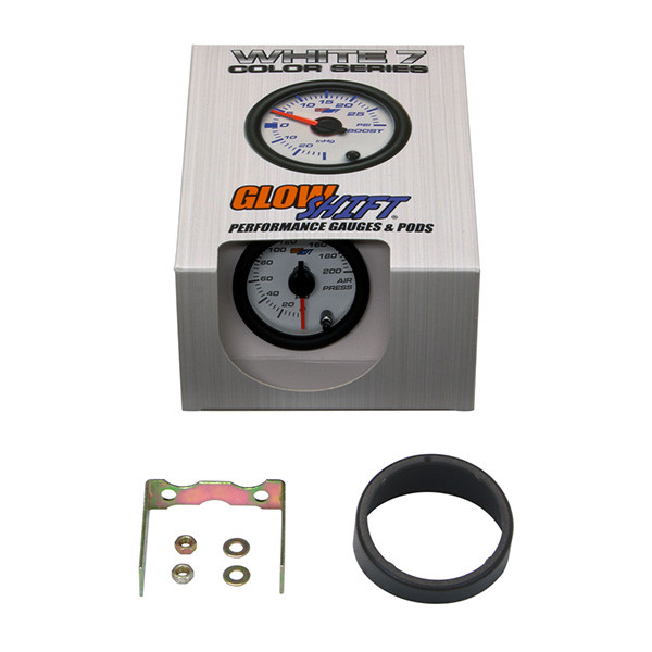 GlowShift White 7 Color 200 PSI Air Suspension Gauge Unboxed