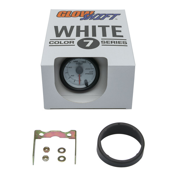 GlowShift White 7 Color 200 PSI Air Suspension Gauge Unboxed