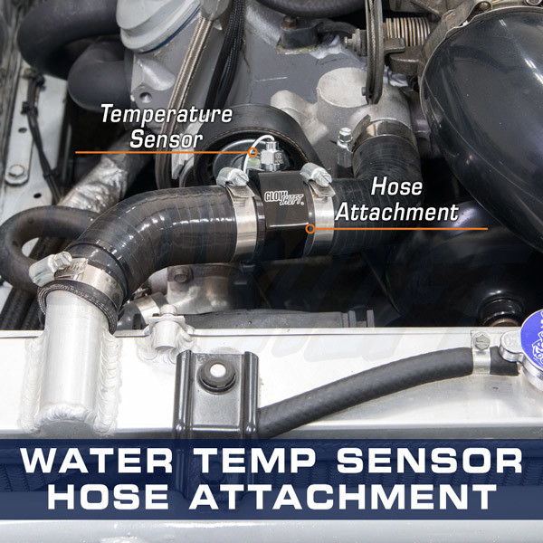 Water Temperature Sensor Hose Attachment Installed