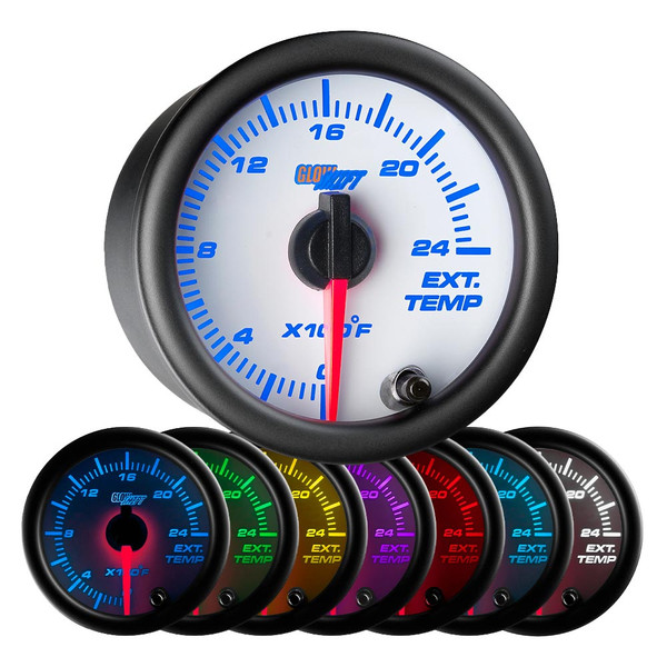 White 7 Color 2400° F Exhaust Gas Temperature EGT Gauge