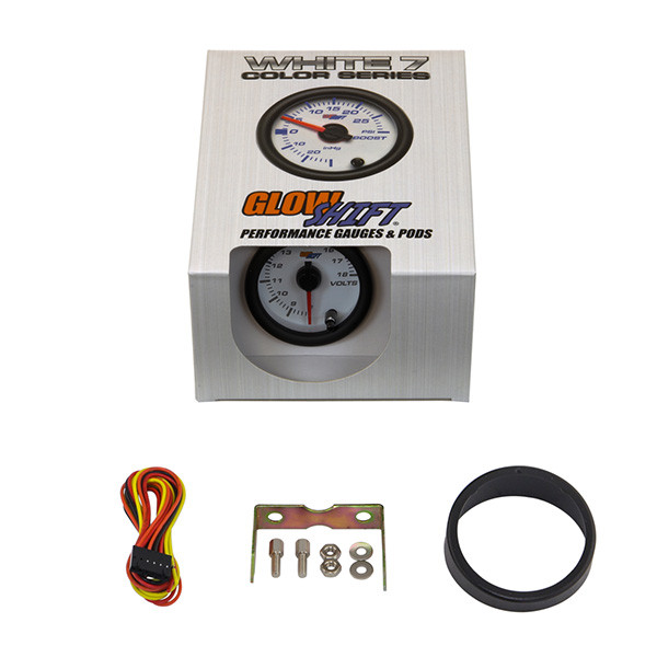 GlowShift White 7 Color Voltmeter Gauge Unboxed