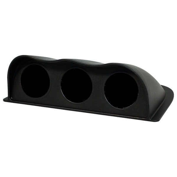 Universal Triple Gauge Dashboard Pod with Dome Lip