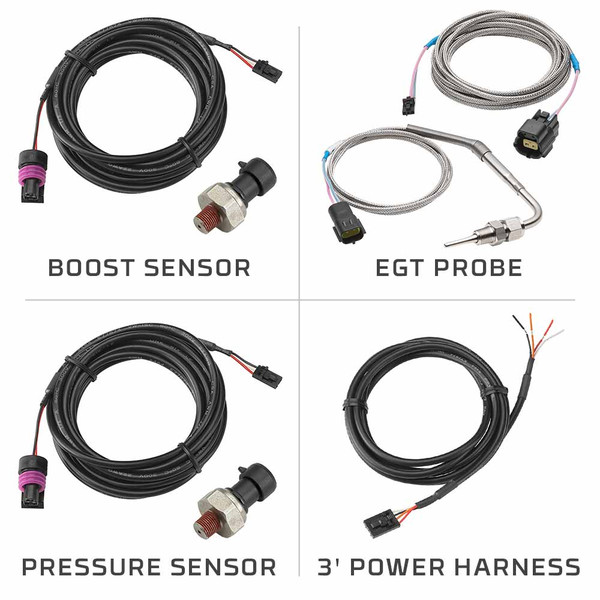 Included Components with 3in1 Diesel Combo Gauge