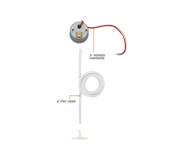 Tinted Series Boost Vacuum Gauge Parts & Wiring Schematic