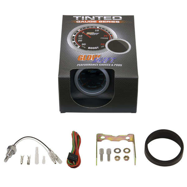 GlowShift Tinted Oil Temperature Gauge Unboxed