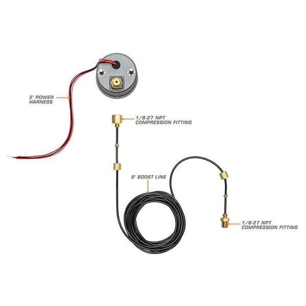 Tinted Series Boost Gauge Parts & Wiring Schematic