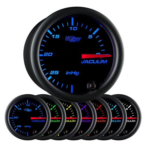 GlowShift | Tinted 7 Color Series Automotive Vacuum Gauge