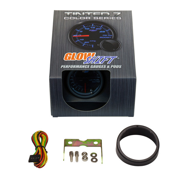 GlowShift Tinted 7 Color Needle Air/Fuel Ratio Gauge Unboxed