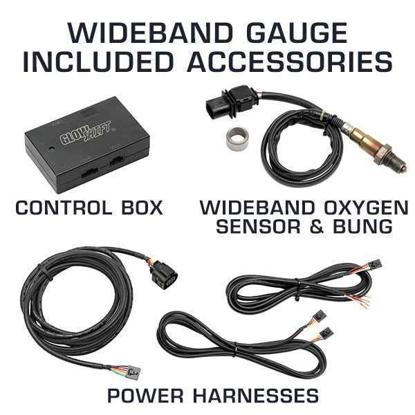 Included Accessories with Wideband Air/Fuel Ratio Gauge