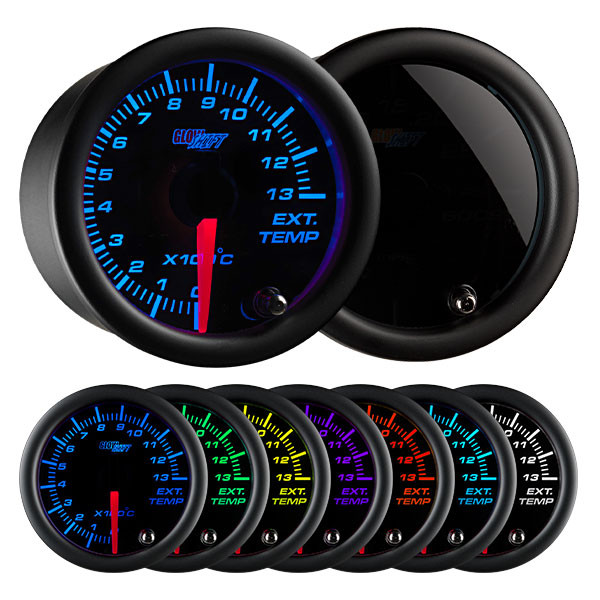 Tinted 7 Color 1300° Celsius Exhaust Gas Temperature Gauge