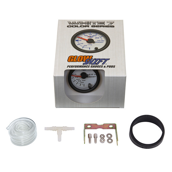 GlowShift White 7 Color BAR Boost Gauge Unboxed