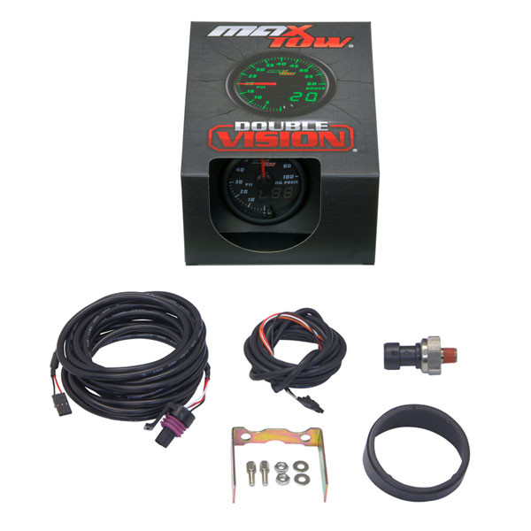 Black & Green MaxTow Oil Pressure Gauge Unboxed