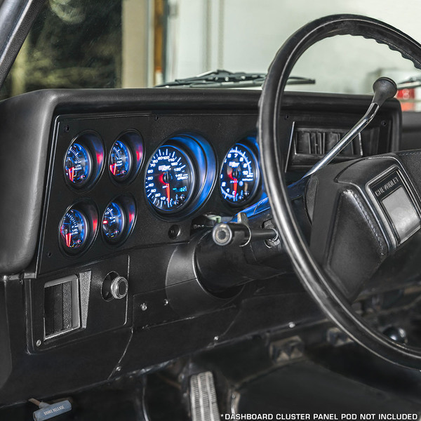 Tinted 7 Color Cluster Dashboard Set Installed to Custom Panel