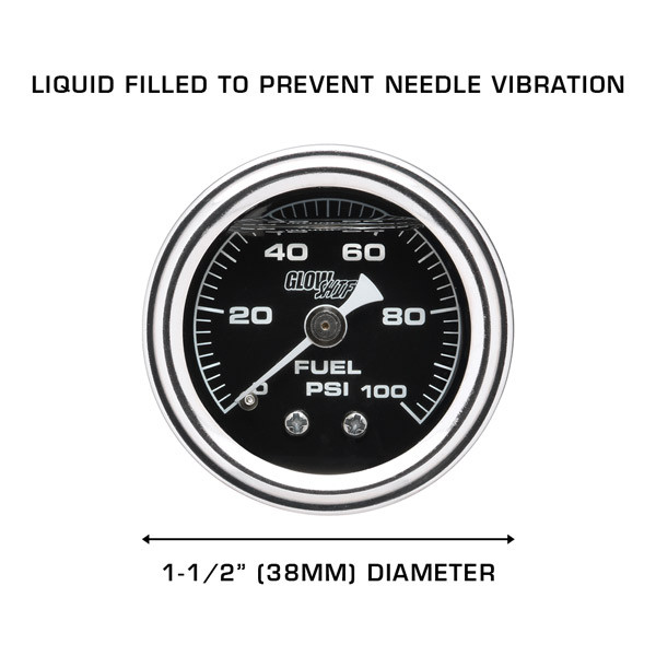 Liquid Filled to Prevent Needle Vibration - 1-1/2" (38mm) Diameter