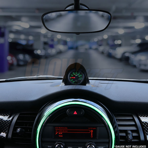 2014-2024 MINI Cooper Fiberglass Single Gauge Dashboard Pod Installed
