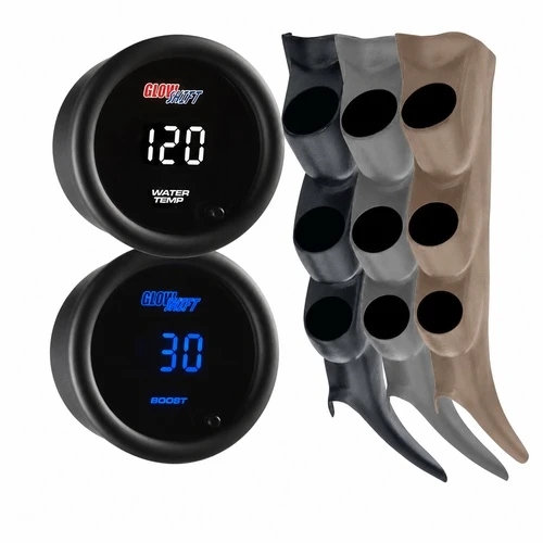 10 Color Digital Series Triple Gauge Package for 2000-2006 Chevrolet Silverado Duramax