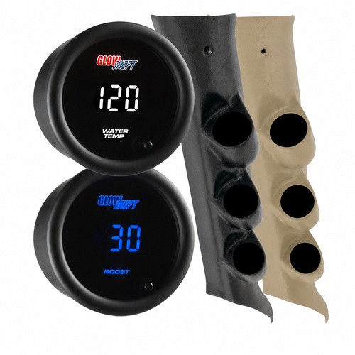 10 Color Digital Series Triple Gauge Package for 2014-2019 Chevrolet Silverado Duramax