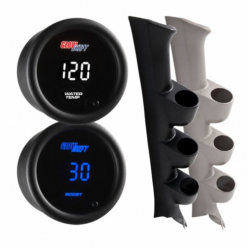 10 Color Digital Series Triple Gauge Package for 2008-2010 Ford Super Duty Power Stroke