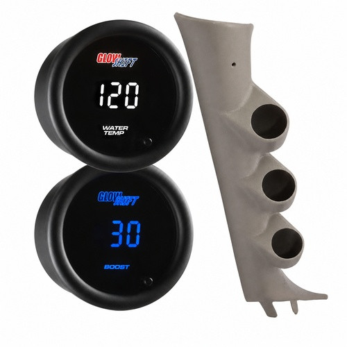 10 Color Digital Series Triple Gauge Package for 2007-2013 GMC Sierra Duramax