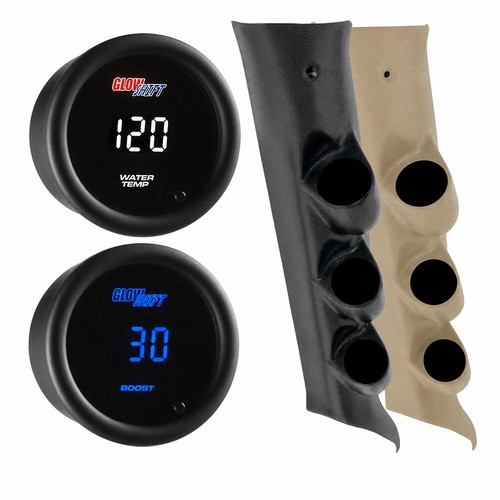 10 Color Digital Series Triple Gauge Package for 2014-2019 GMC Sierra Duramax