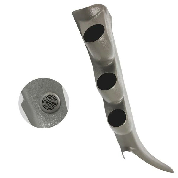 Gray Triple Pillar Gauge Pod for 2000-2006 GMC Sierra Duramax with Speaker Cutout Option