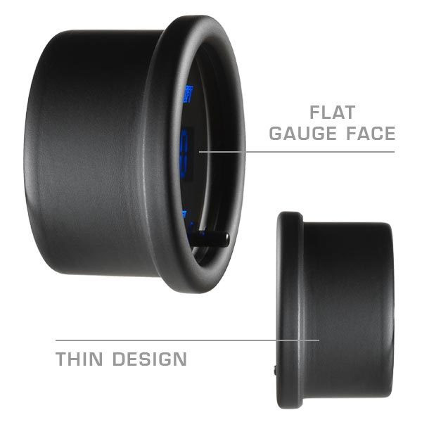 Flat Gauge Face & Thin Design
