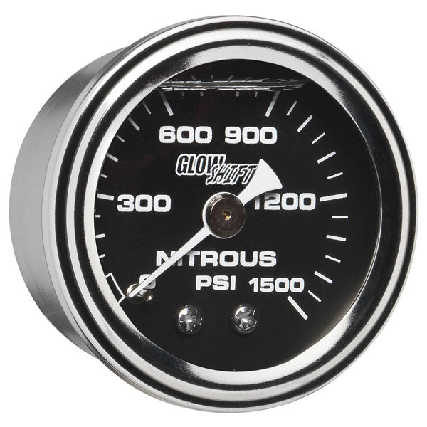 Liquid Filled Black Mechanical Nitrous Pressure Gauge