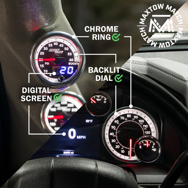 MaxTow Match Comparison with Factory Cluster Gauges