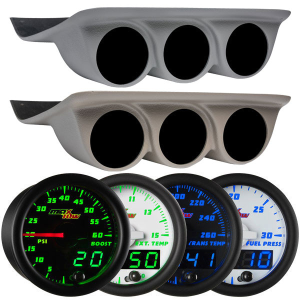 MaxTow Triple Under Dashboard Gauge Package for 1999-2004 Ford Super Duty Power Stroke