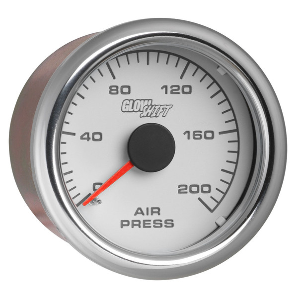 White Mechanical 200 PSI Air Pressure Gauge