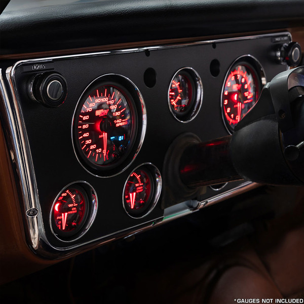 GlowShift 7 Color Series Gauges Installed to 7 Gauge Cluster Dashboard Panel for 1967-1972 Chevrolet K5 Blazer