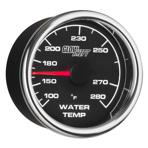 2-5/8" Black & White Racing Mechanical Water Temperature Gauge