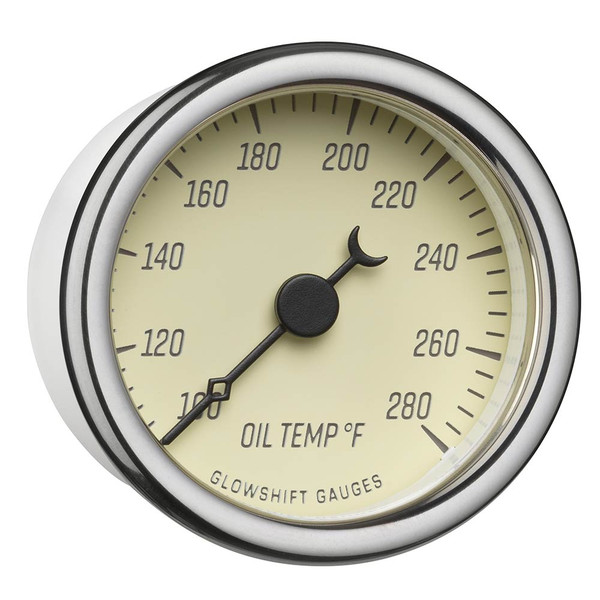 Classic Antique White Series Oil Temperature Gauge