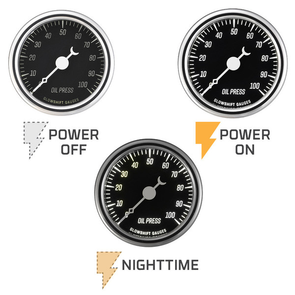 Classic Black Off, On & Nighttime Dimming