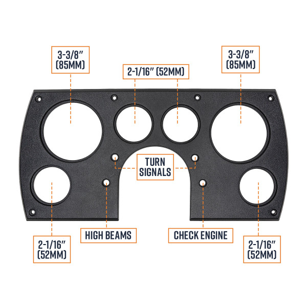 Replacement 6 Gauge Cluster Dashboard Panel for 1982-1989 3rd Gen Chevrolet Camaro