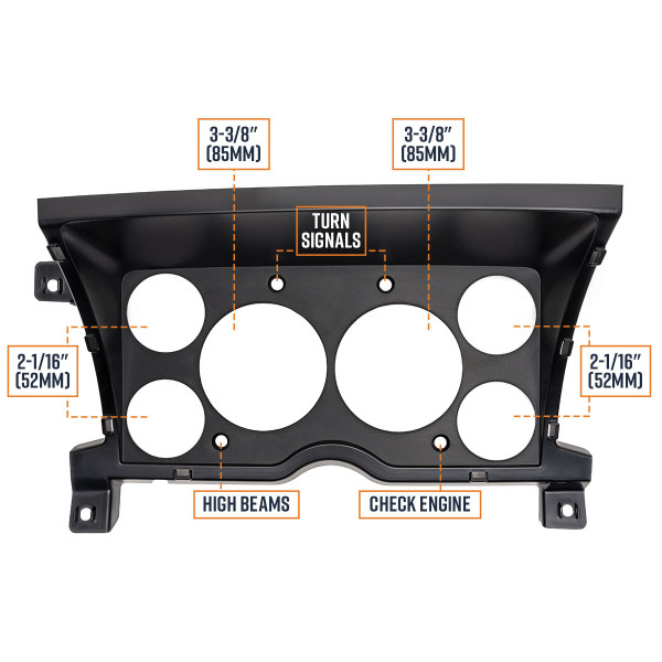 6-Gauge Cluster Dashboard Panel Gauge Pod for the 1991 GMC Syclone