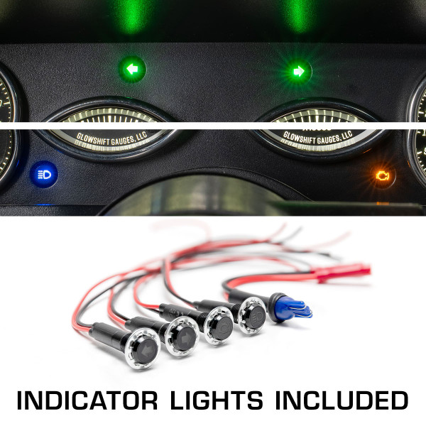 Includes Turn Signals, Check Engine & High Beams LED Indicators
